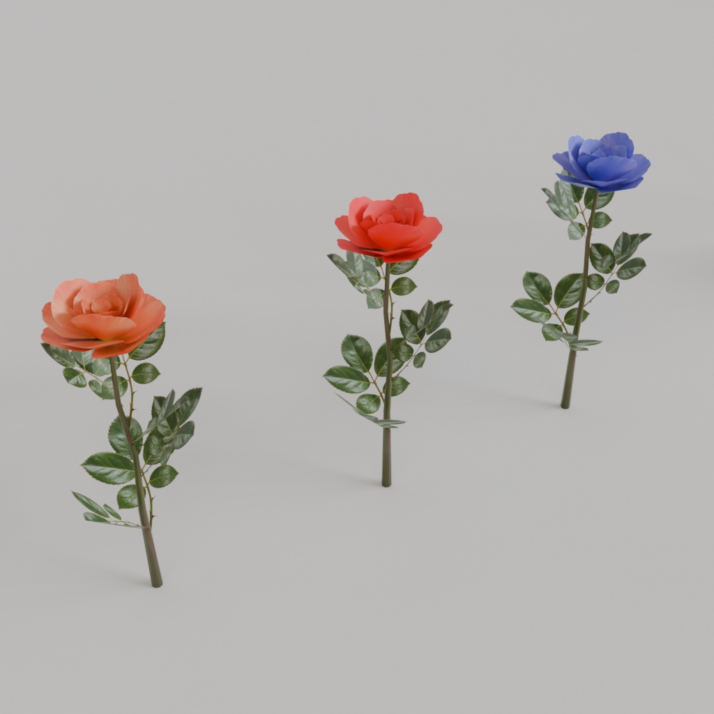 【3Dモデル】花壇アセット~12種の植物と3種類の花壇~