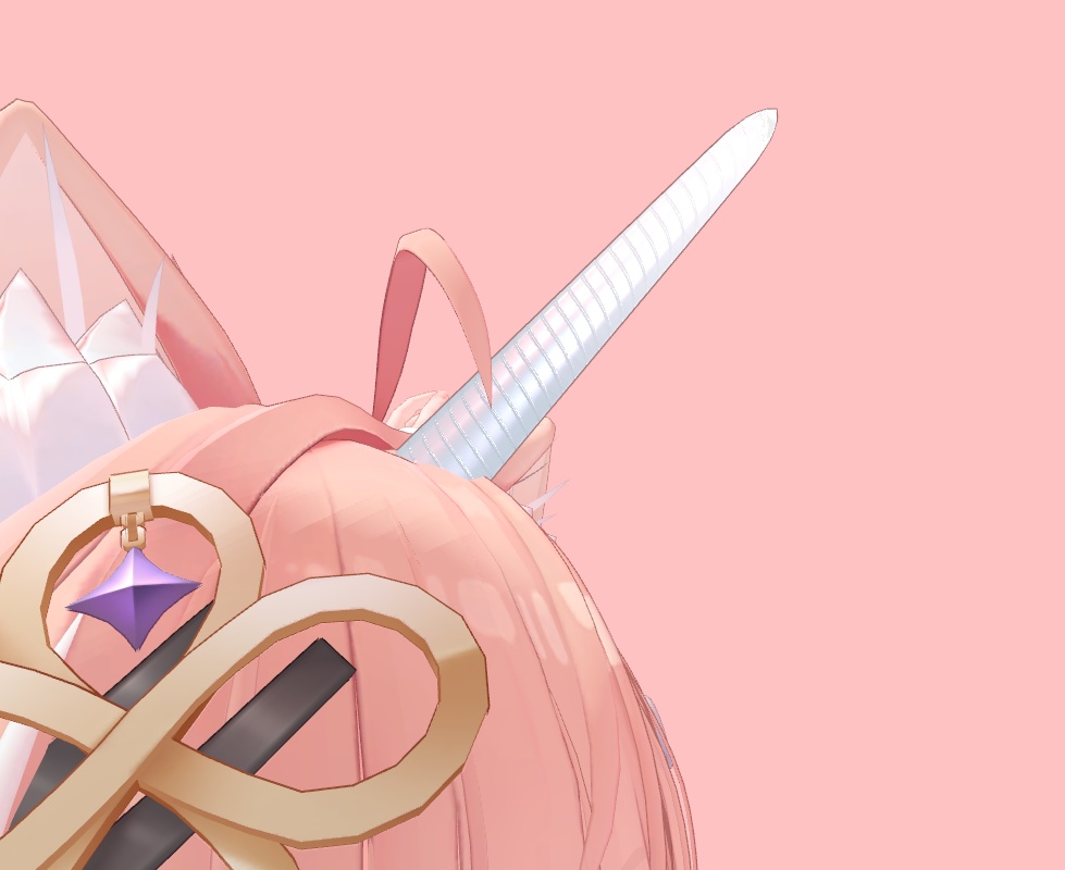 【VRChatアバター用小物】ユニコーンの角