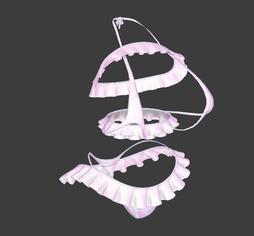 【ミルティナ対応3D衣装】フリル水着