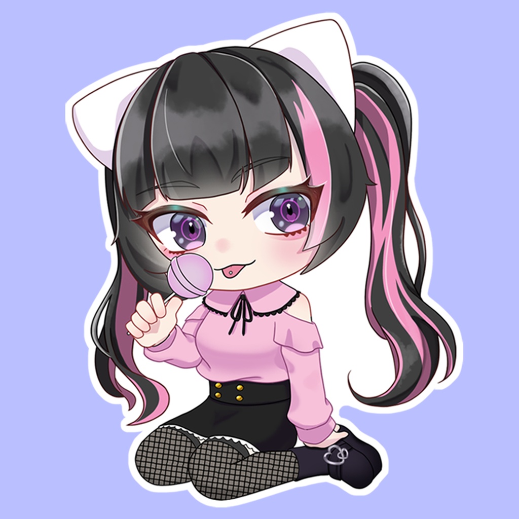 地雷系女子ステッカー