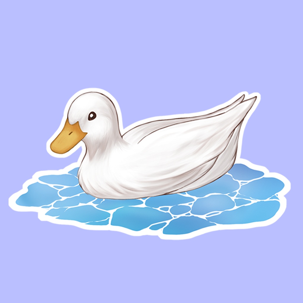 アヒルステッカー