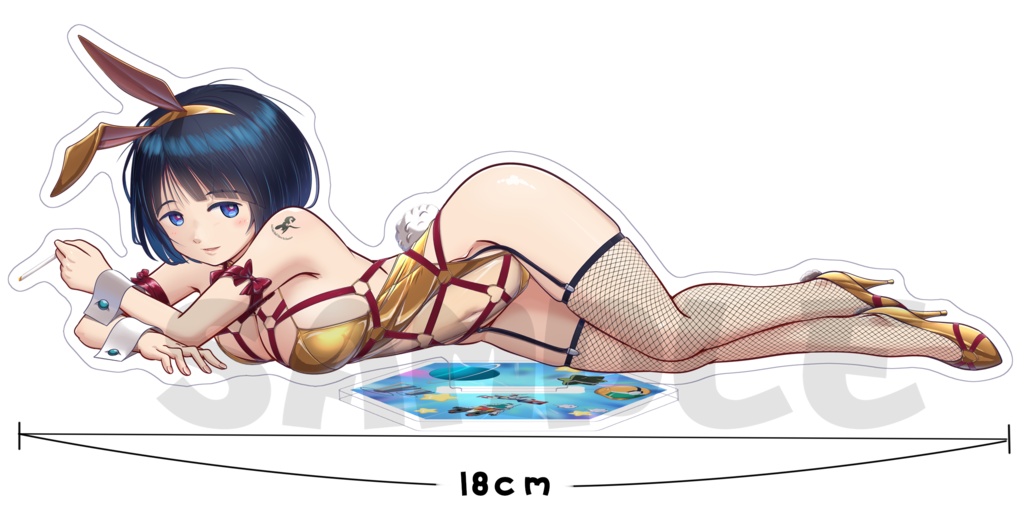シイコ・スガイ/寝そべりバニーアクリルフィギュア