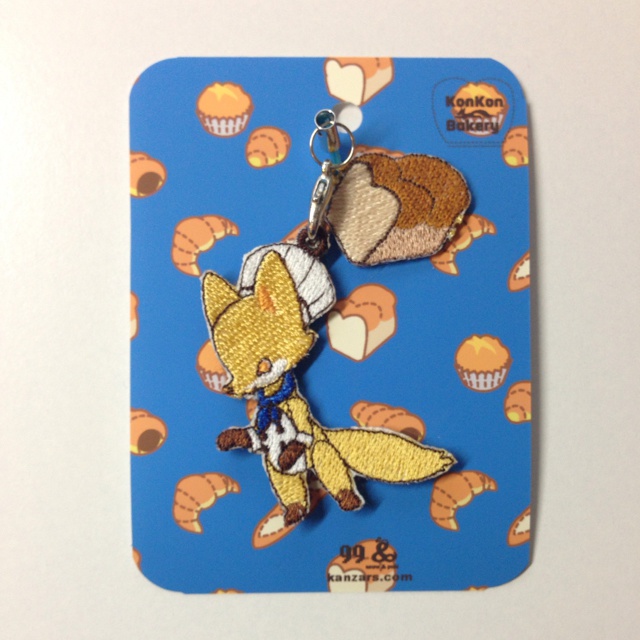 刺繍ストラップ『コンコン・ベーカリーチャーム』KonKonBakery