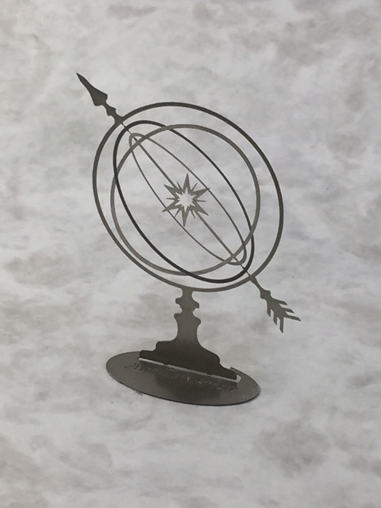 Armillary sphere アーミラリースフィア　天球儀　　シルバー(洋白製)