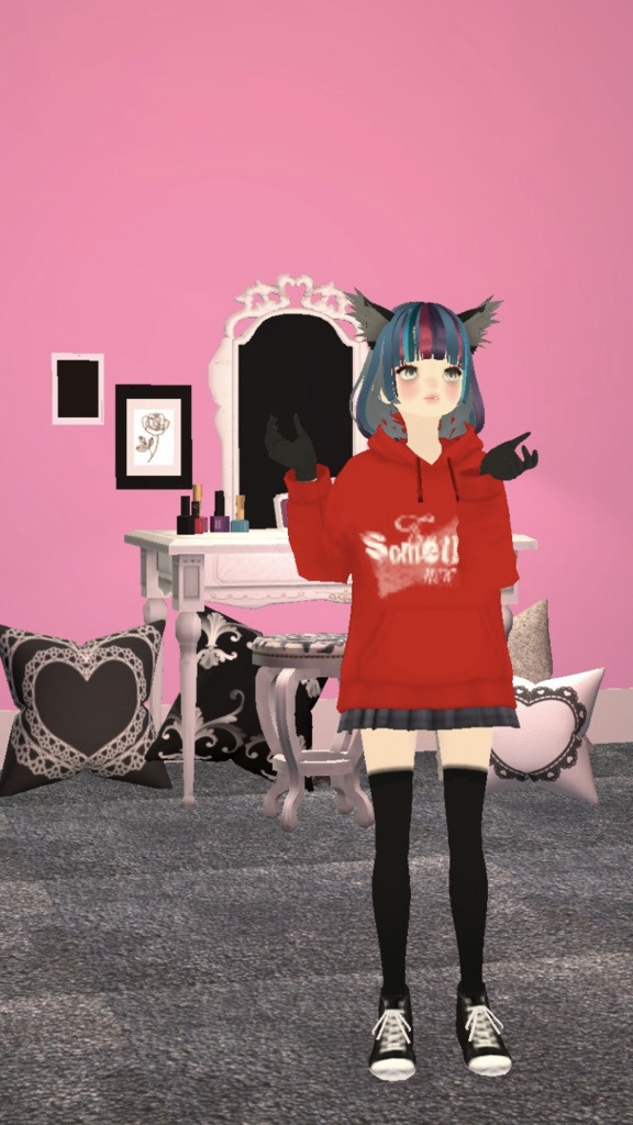 VRC想定★☆ガーリーコスメ&ドレッサーセット☆★MetaQuest対応