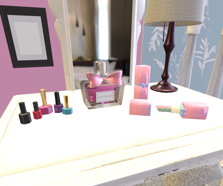 VRC想定★☆ガーリーコスメ&ドレッサーセット☆★MetaQuest対応