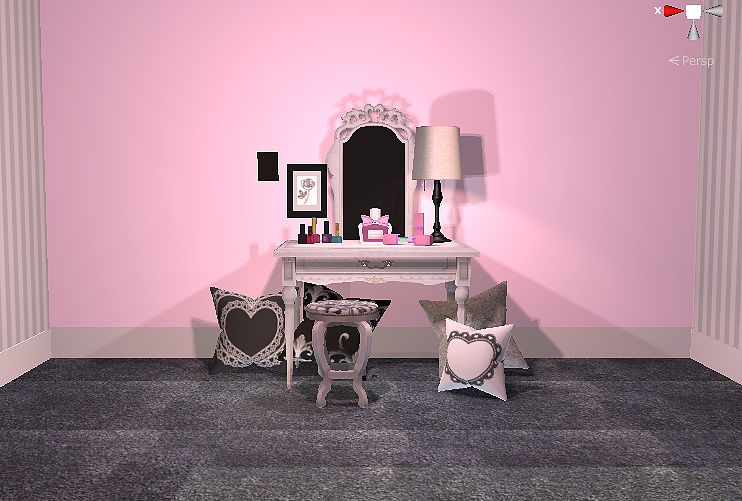 VRC想定★☆ガーリーコスメ&ドレッサーセット☆★MetaQuest対応