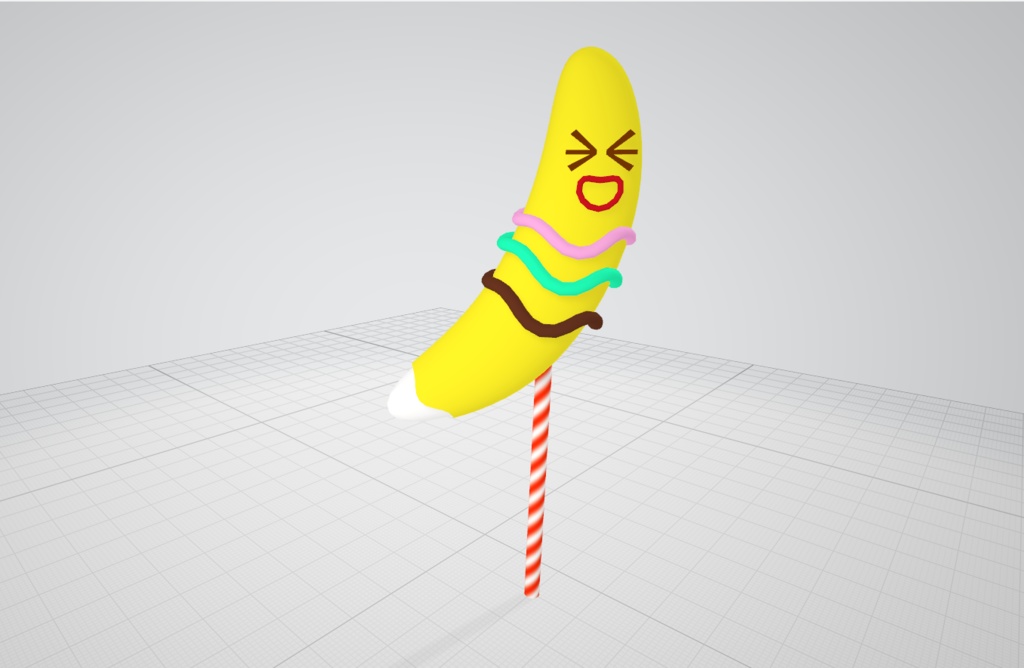 【VRC想定】CHOCO、チョコバナナ等の贈り物セット【3D小物】(机付き)【PCVR/Quest】