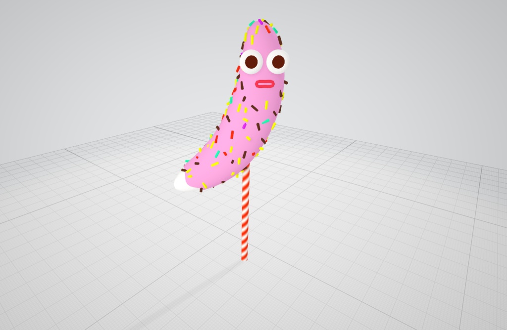 【VRC想定】CHOCO、チョコバナナ等の贈り物セット【3D小物】(机付き)【PCVR/Quest】