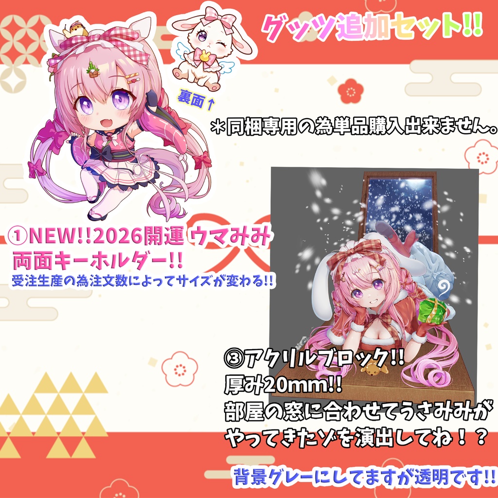 追加専用　（単品購入できません）グッツ2点セット