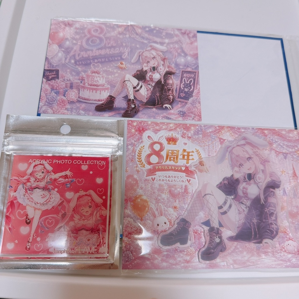 兎紗みみ୨୧八周年記念アクリルスタンド　色紙セット
