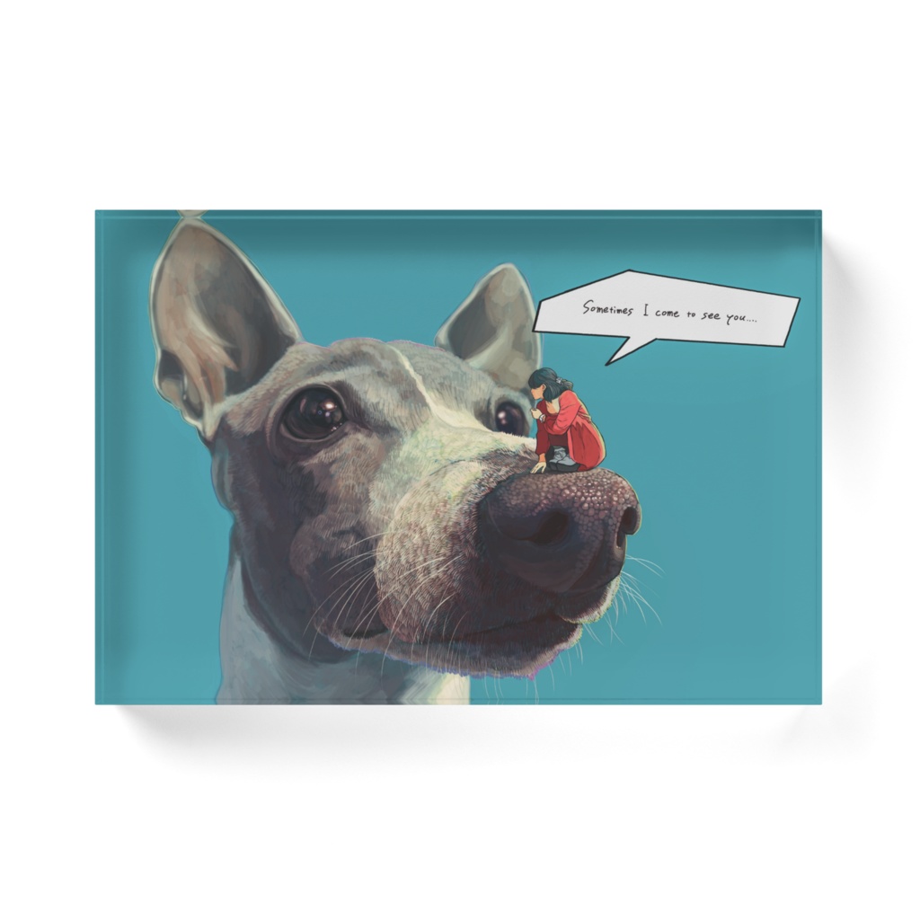 " 時々会いに来るからね "アクリルブロック