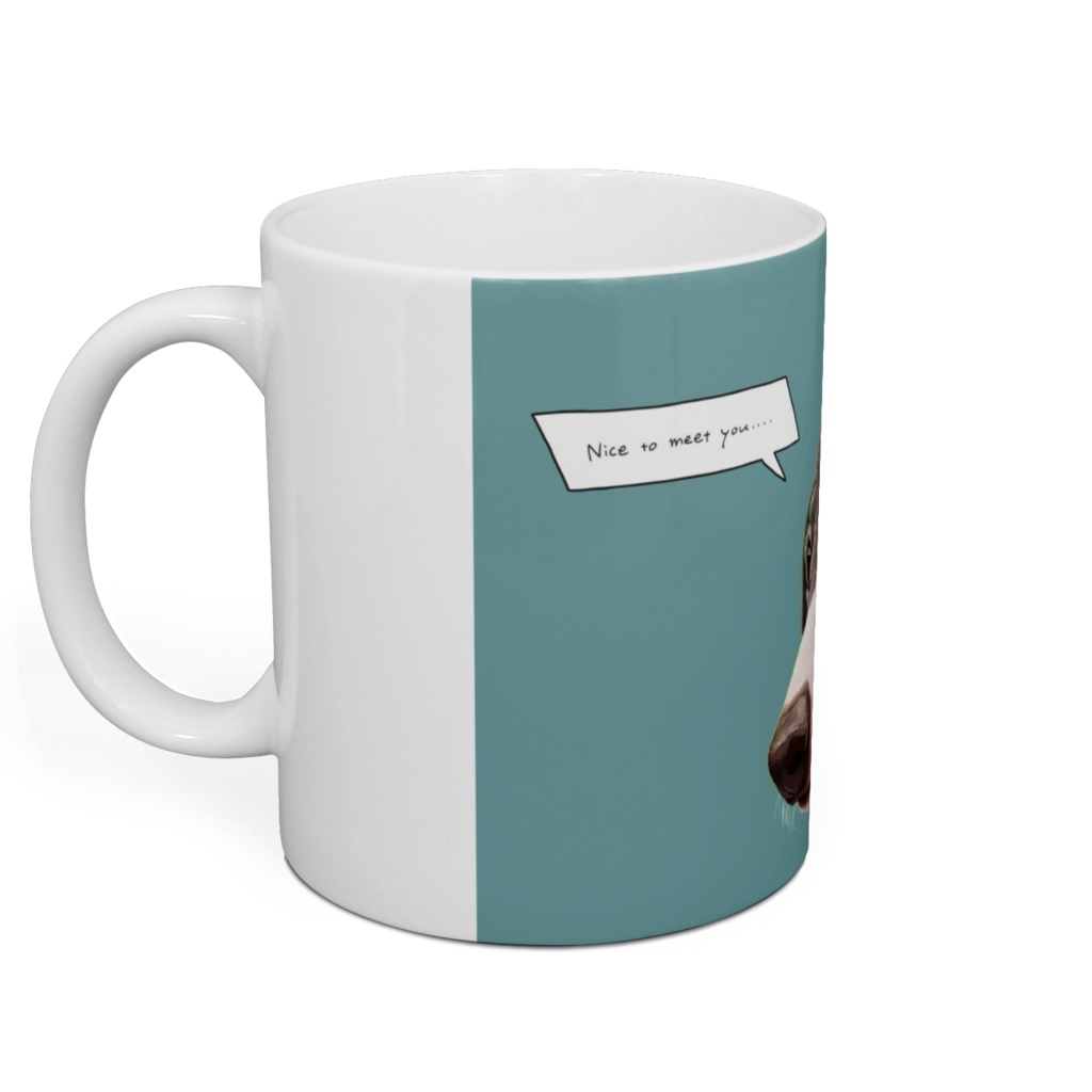 " ほら、ごあいさつして? "マグカップ
