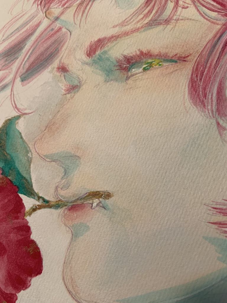 色紙『椿鬼』※傷有り