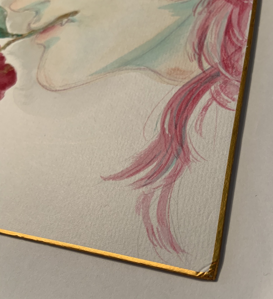 色紙『椿鬼』※傷有り