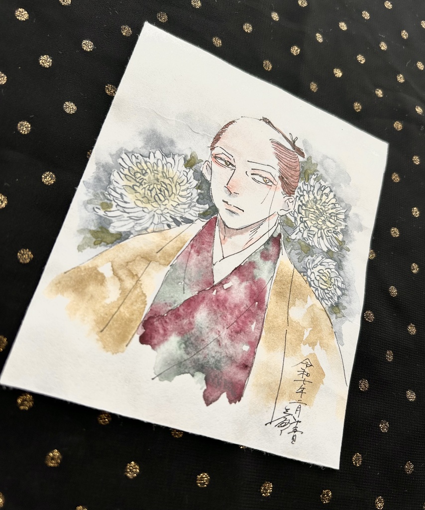 和紙ドローイング(歴史創作)