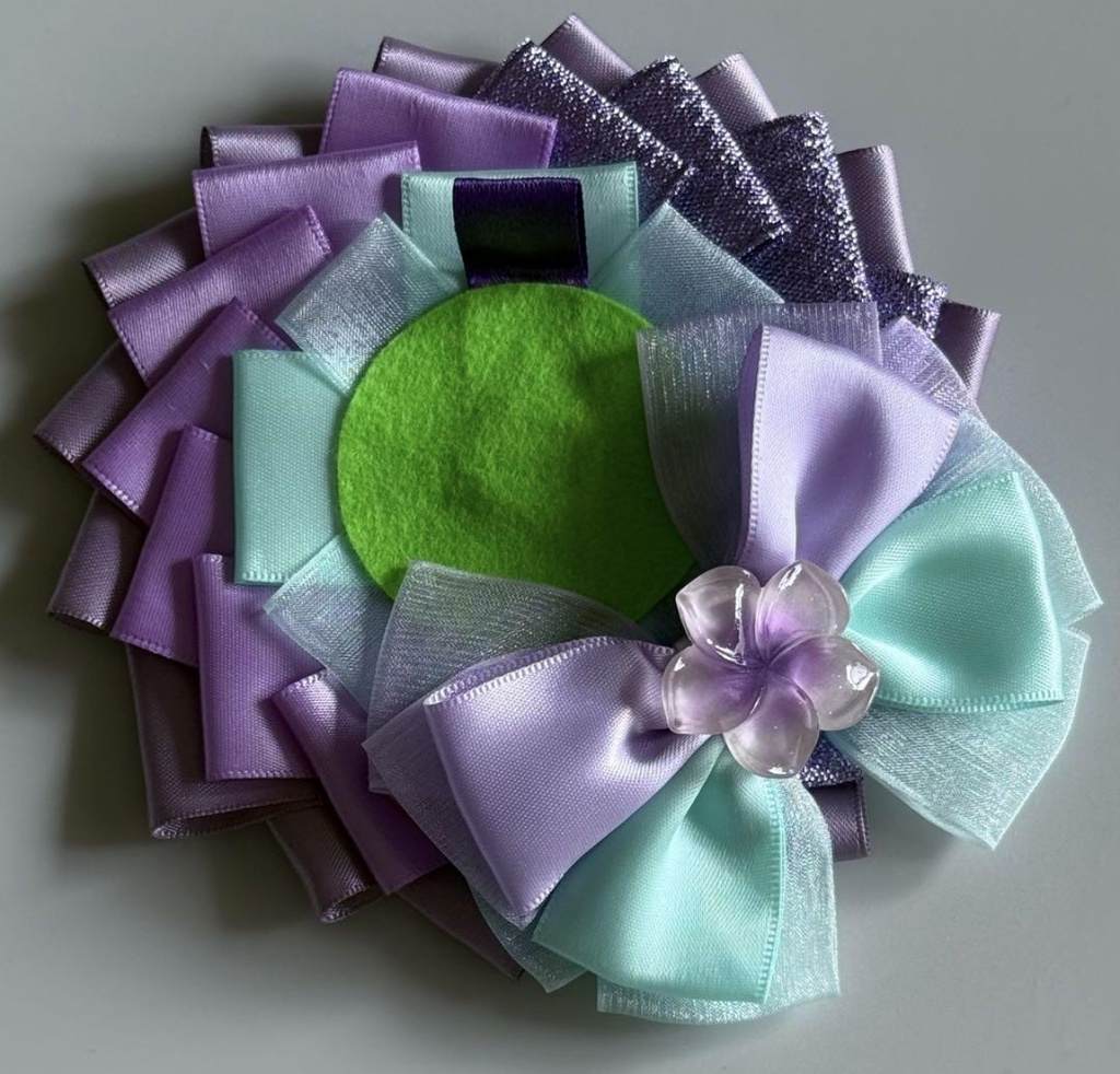 ハンドメイド ロゼット 痛ロゼット ROF-MAO Limitless 剣持刀也 紫×緑 パープル×グリーン