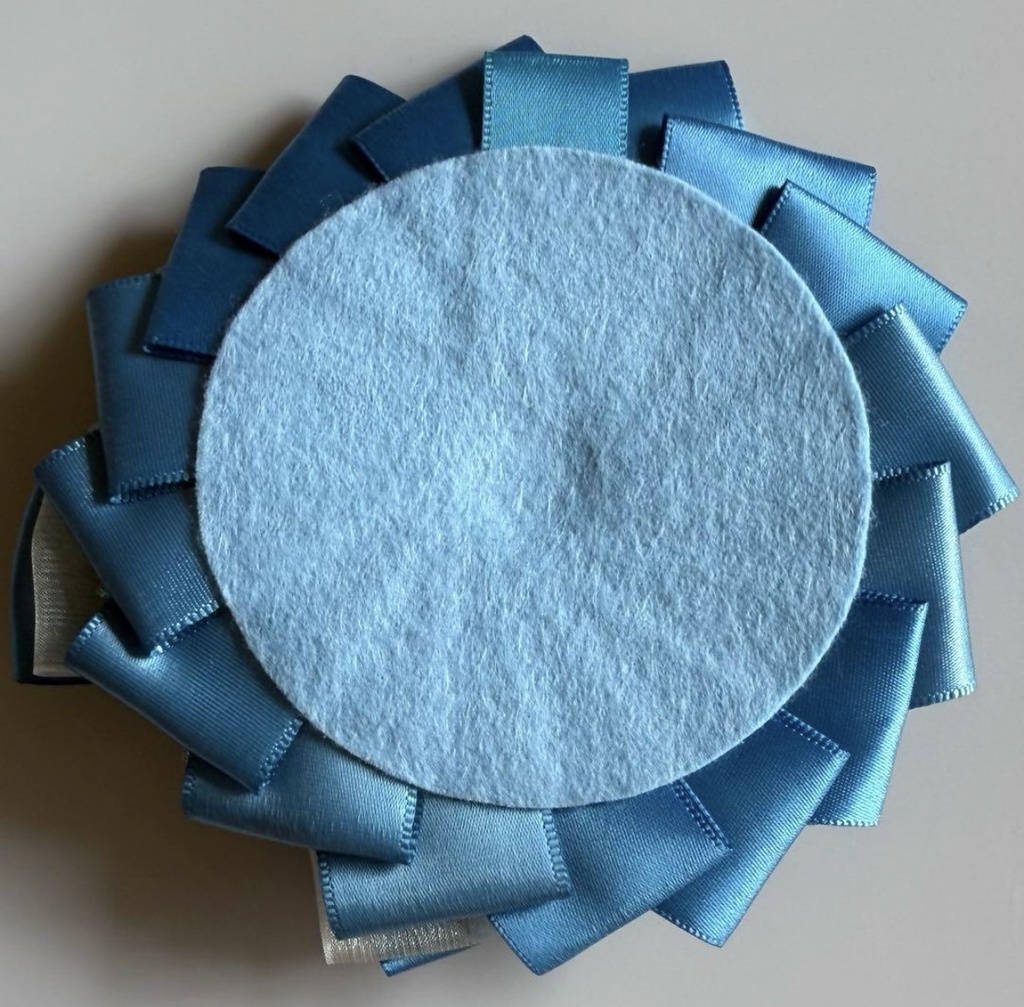 ハンドメイド ロゼット 痛ロゼット ROF-MAO Limitless 甲斐田晴 水色×黄色 ブルー×イエロー