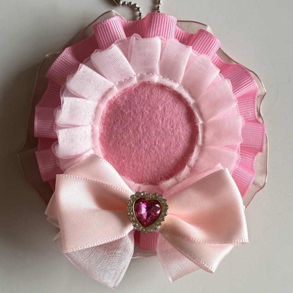 ハンドメイド ロゼット 痛ロゼット ピンク 桃色