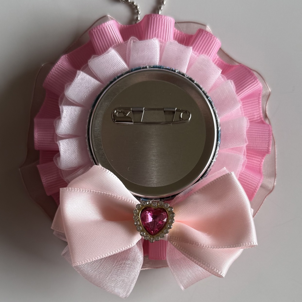 ハンドメイド ロゼット 痛ロゼット ピンク 桃色