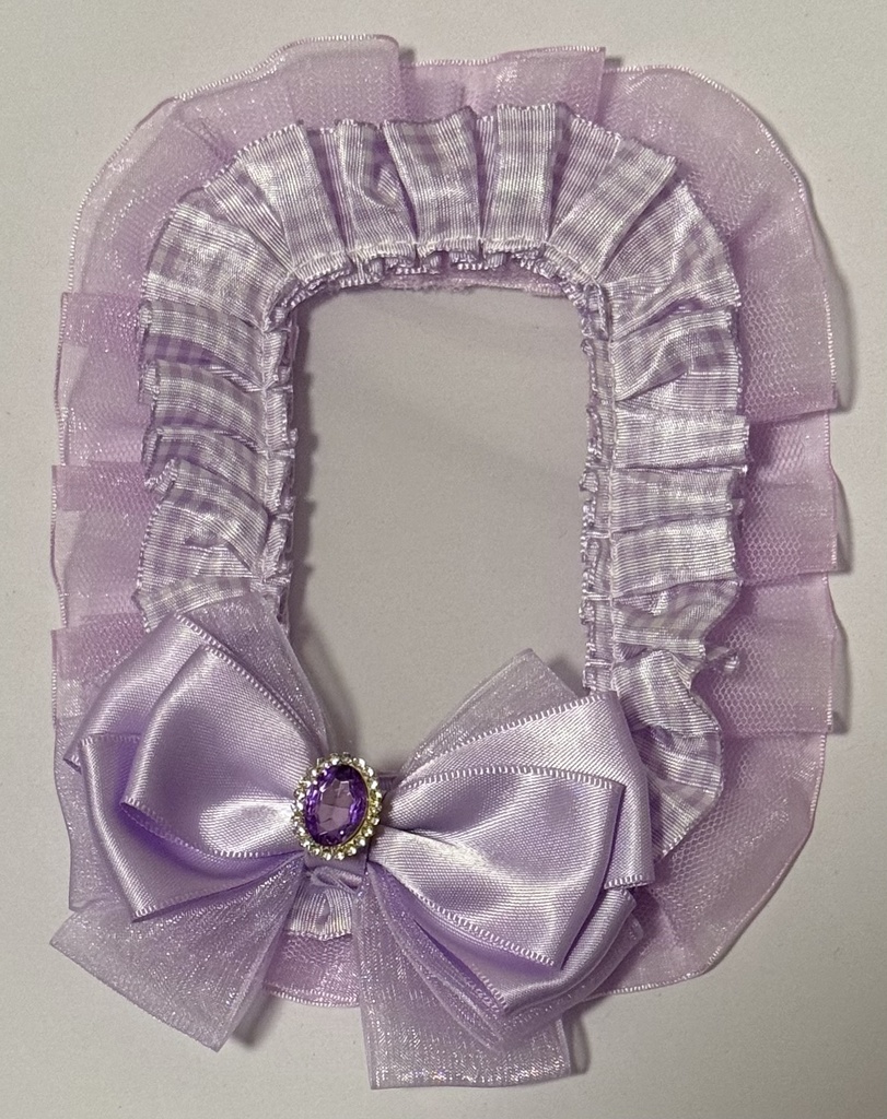 ハンドメイド 硬質ケースデコ 紫 パープル チェック