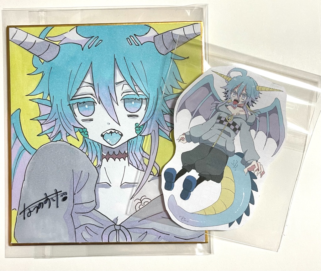 リューゴ 原画小色紙 おまけシール付き