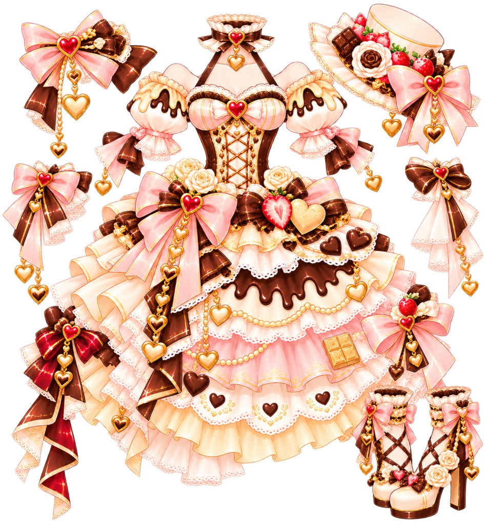 ホワイトチョコ風ドレス