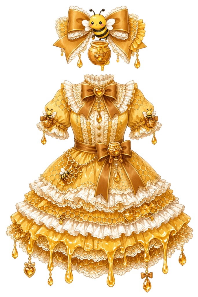 蜂蜜デザインドレス