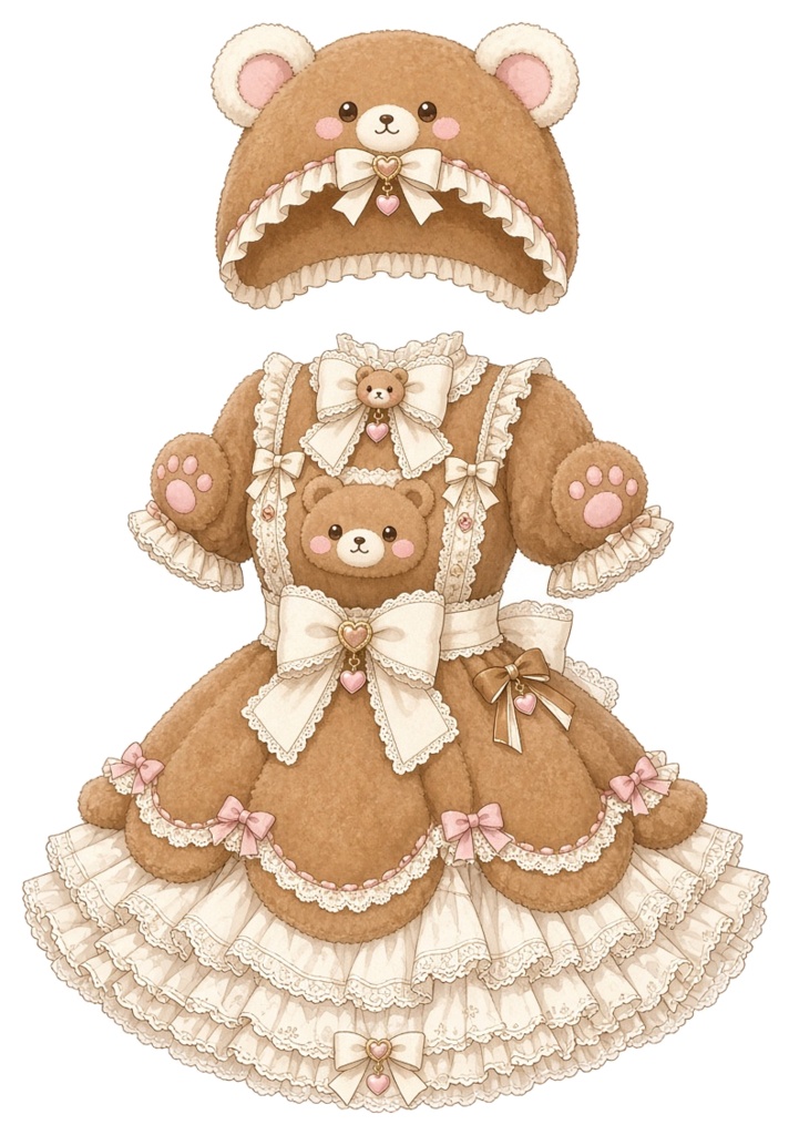 クマの着ぐるみドレス