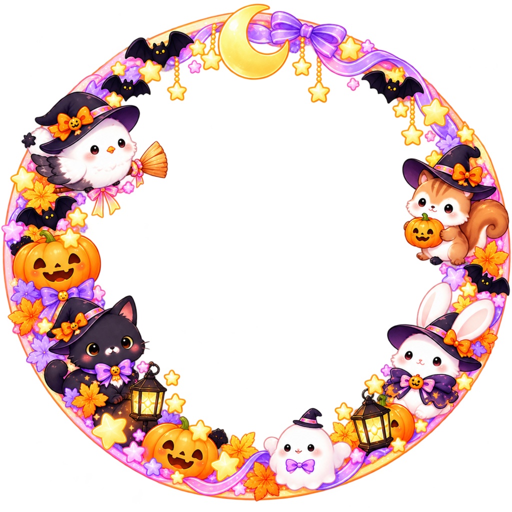 アイコンリングシマエナガとハロウィン素材