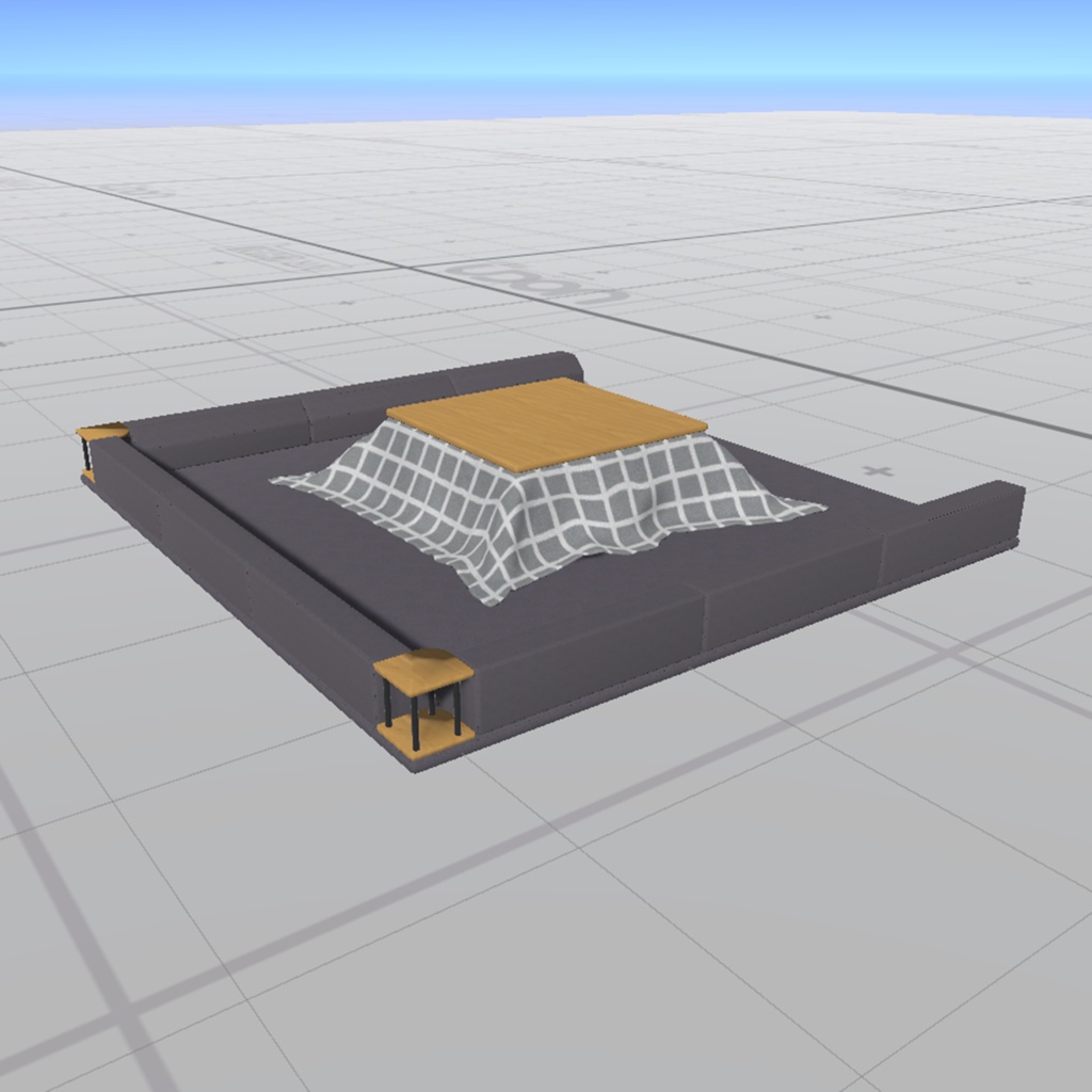 コーナークッションとこたつ