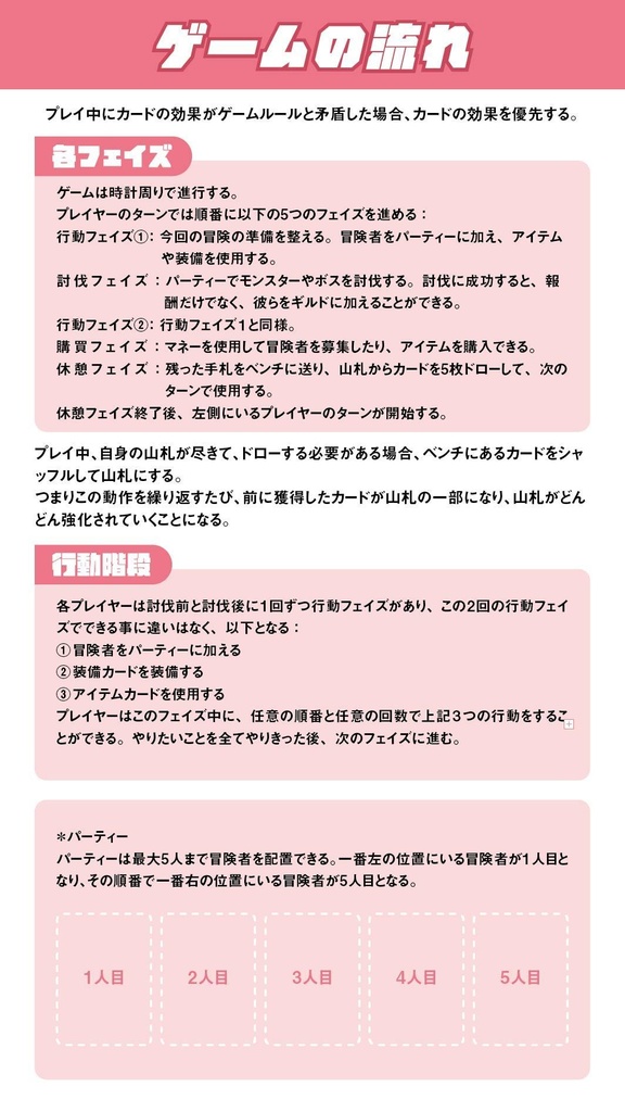 【冒険少女ギルド】ボードゲーム