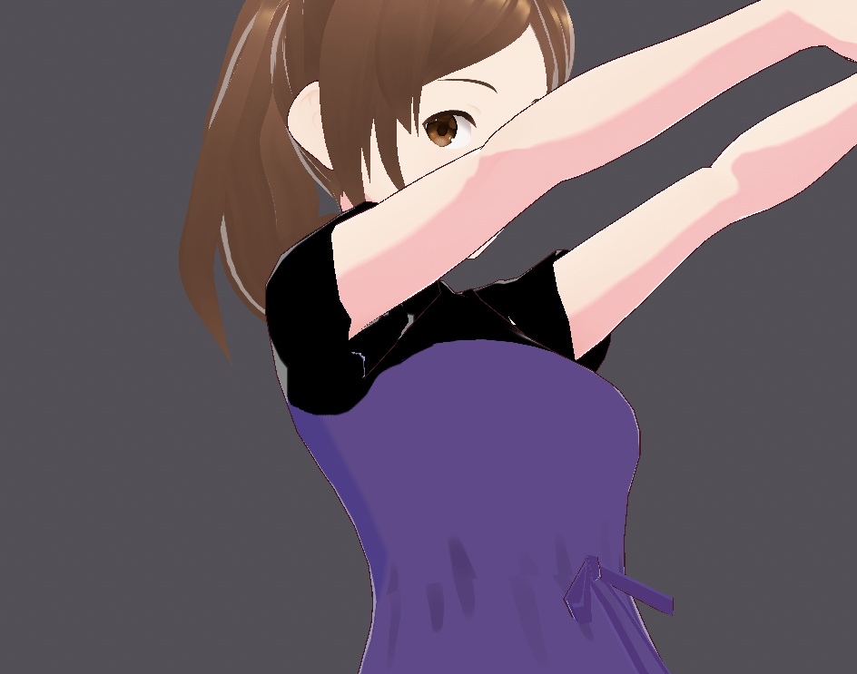 Vroid 衣装 ワンピース 001(カラー:白+紺)