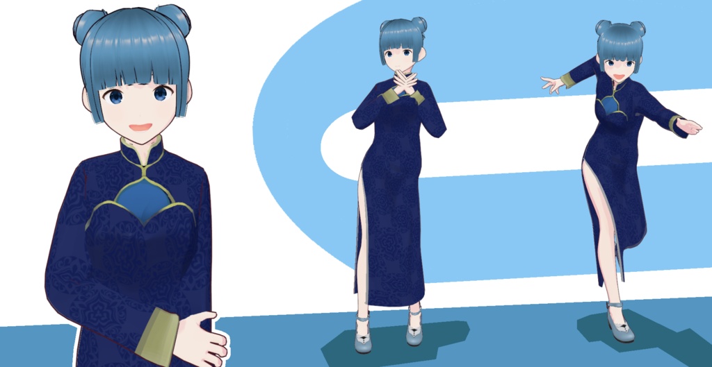 Vroid チャイナ服 ★VRMファイル★