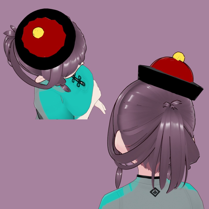 Vroid 衣装 帽子 チャイナ帽子(カスタムアイテムVRoid Studio)