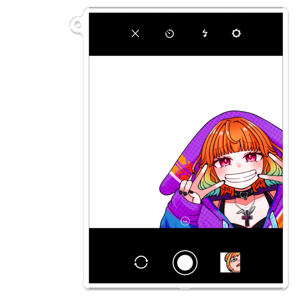 うきもつれてけアクリルキーホルダー 100x100