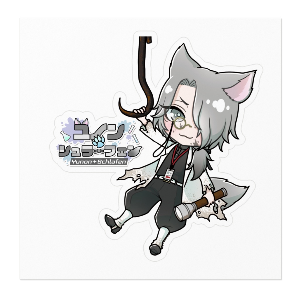 ユノン(ゆらゆらサバイバー)ステッカー100×100(mm)