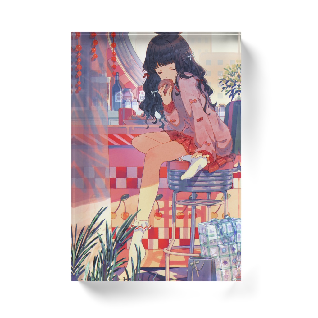 アクリルブロック「おやつタイム」