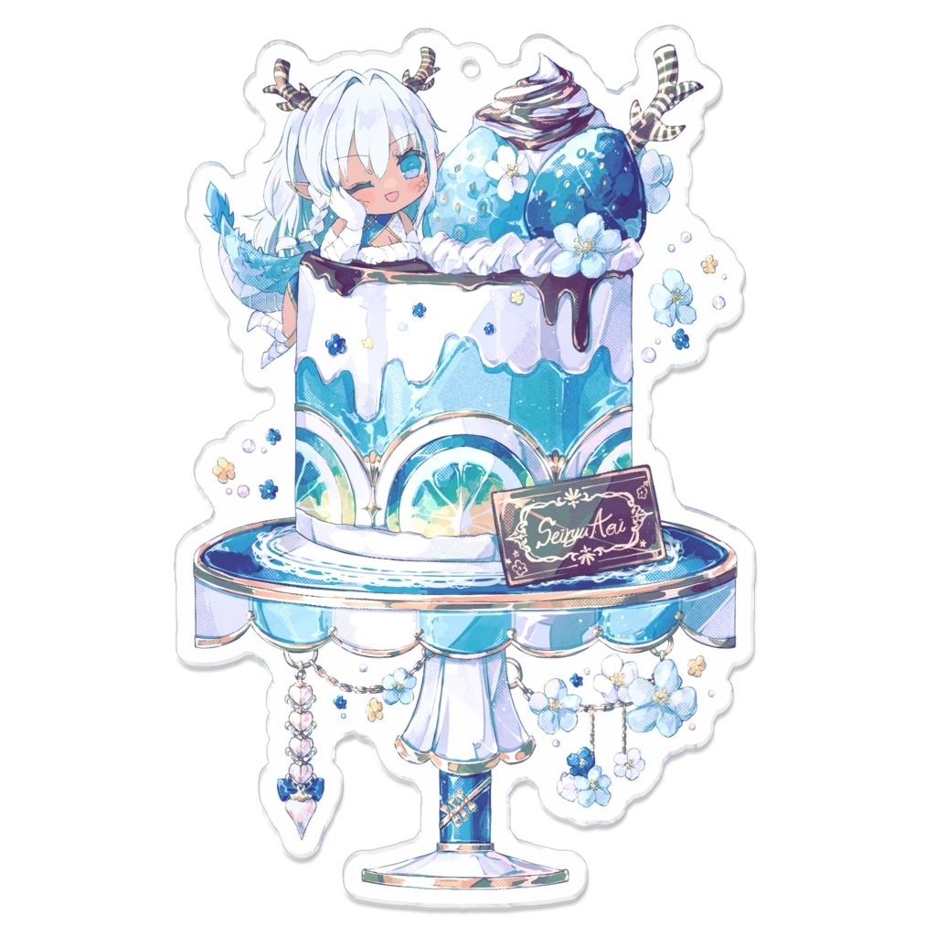 2022年 バレンタインイラストアクリルキーホルダー