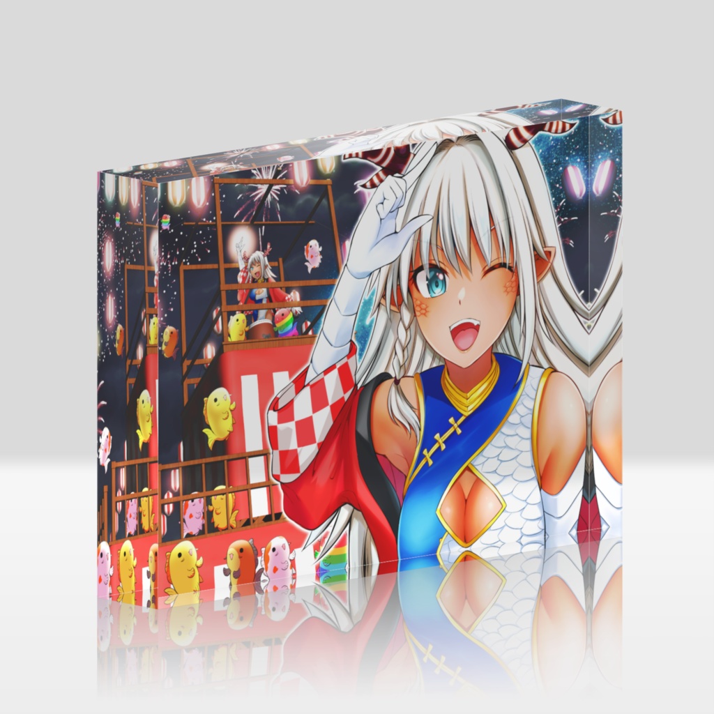 一周年記念イラストアクリルブロック