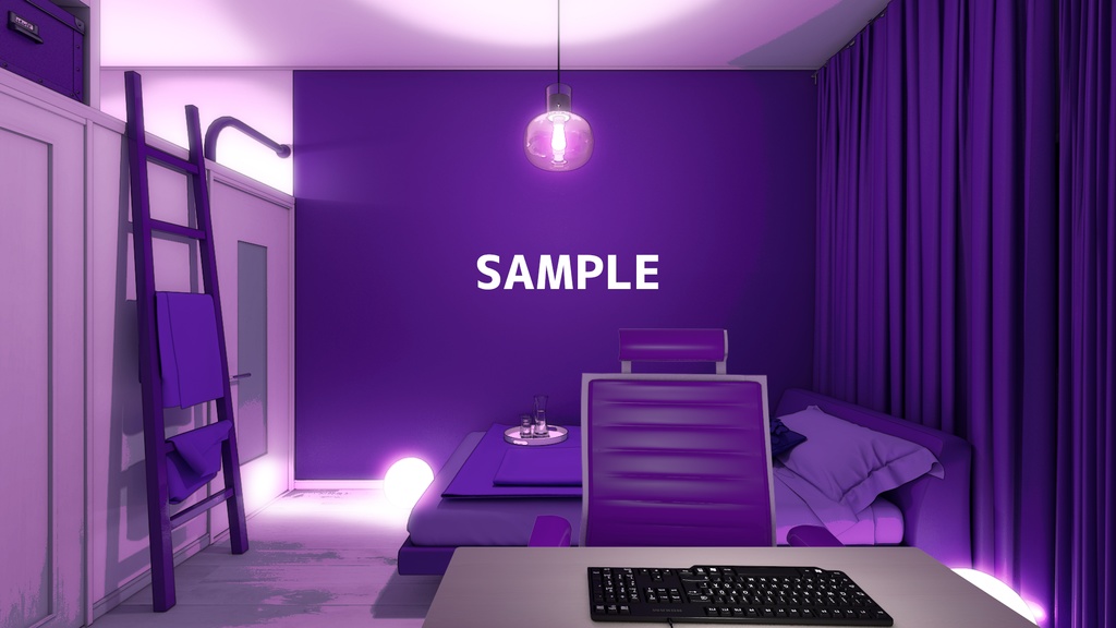 【配信背景】ミステリアスな雰囲気に！紫のお部屋