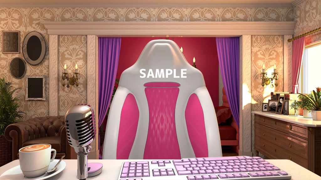 【配信背景】ゴージャスなお嬢様ルーム