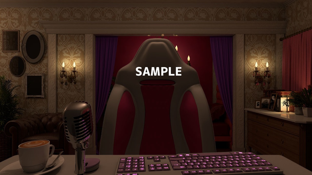 【配信背景】ゴージャスなお嬢様ルーム