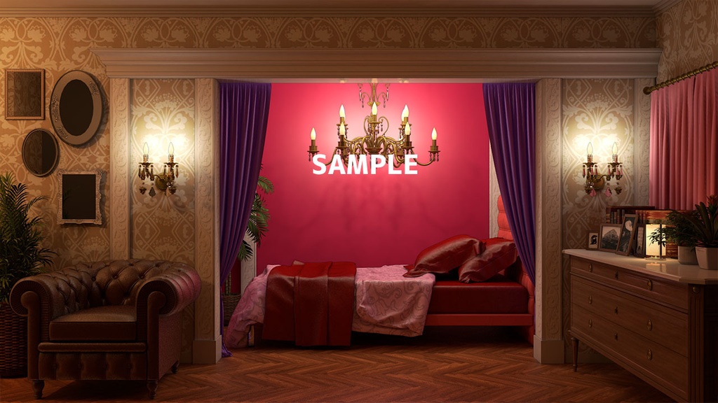 【配信背景】ゴージャスなお嬢様ルーム