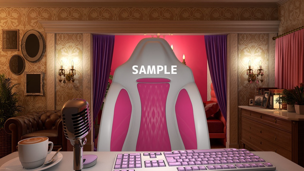 【配信背景】ゴージャスなお嬢様ルーム