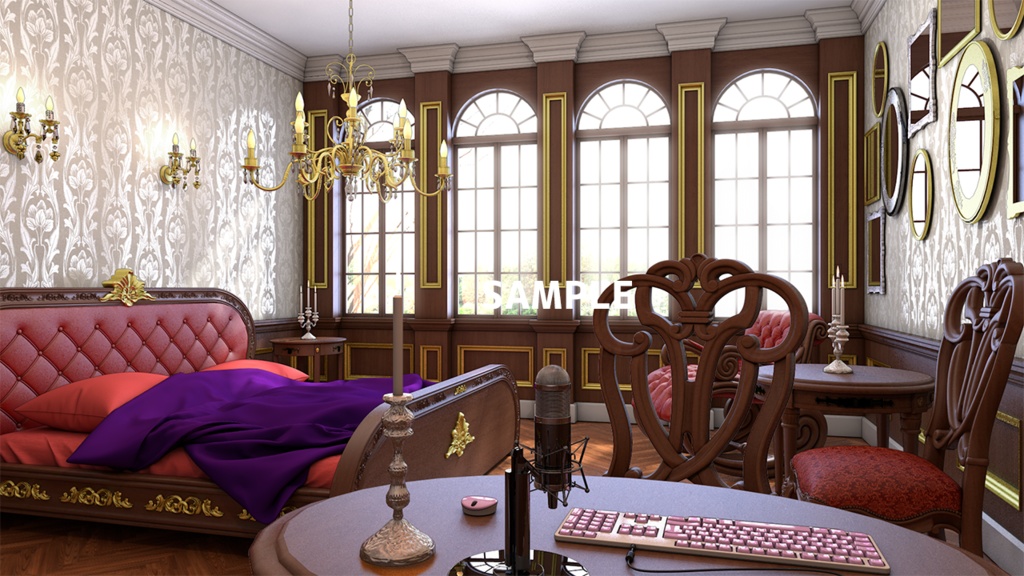 【ハロウィンバージョン付き】ゴシック感溢れる豪華なお部屋