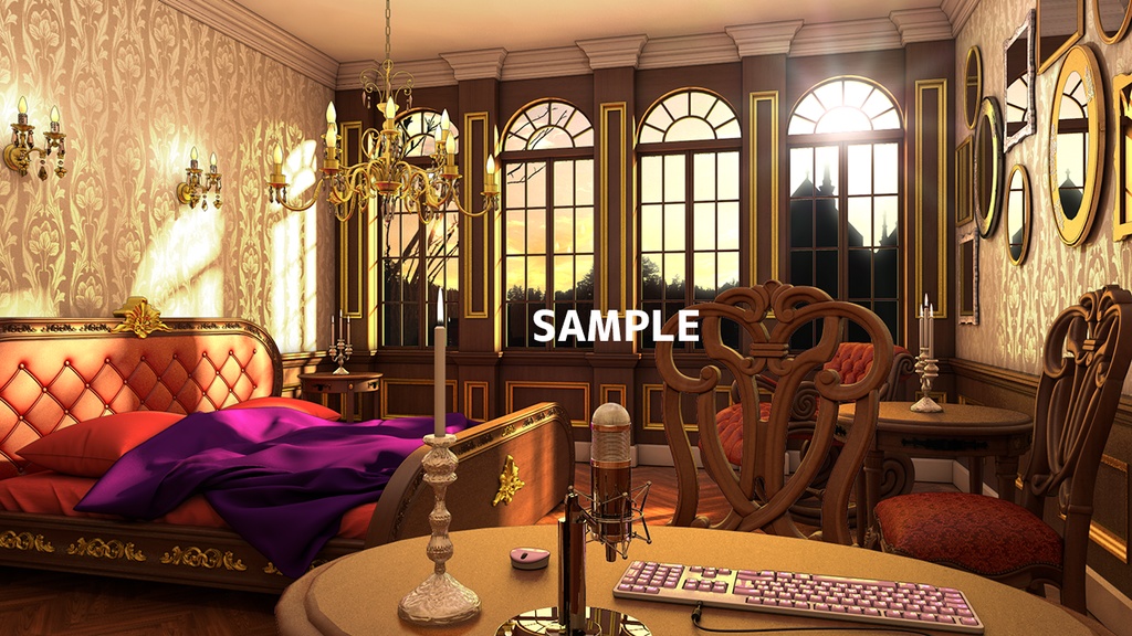 【ハロウィンバージョン付き】ゴシック感溢れる豪華なお部屋