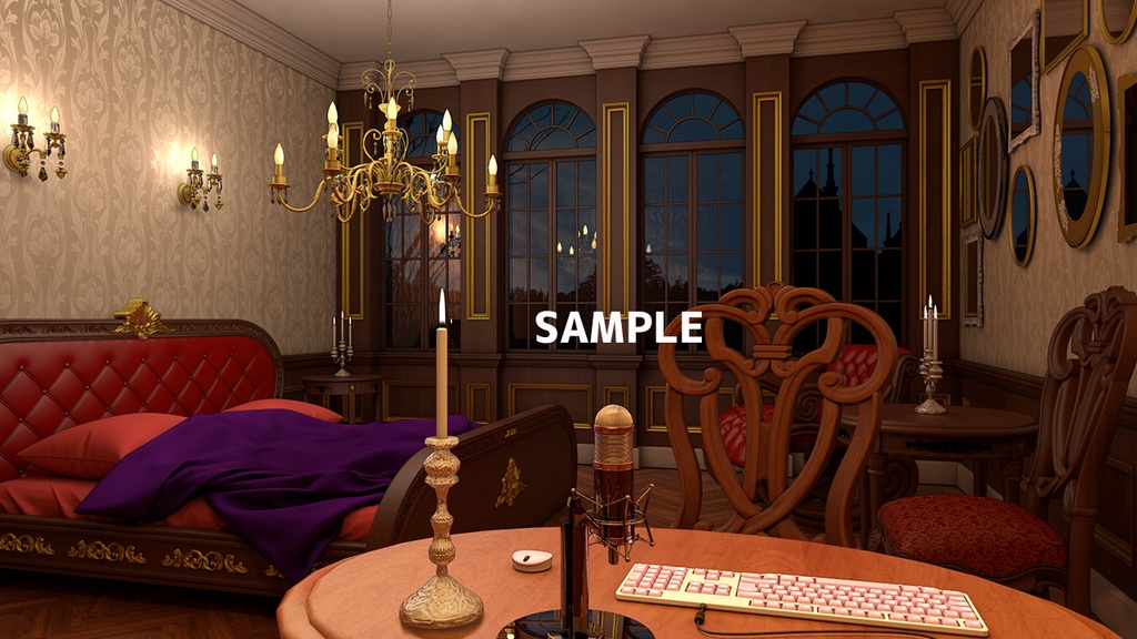 【ハロウィンバージョン付き】ゴシック感溢れる豪華なお部屋