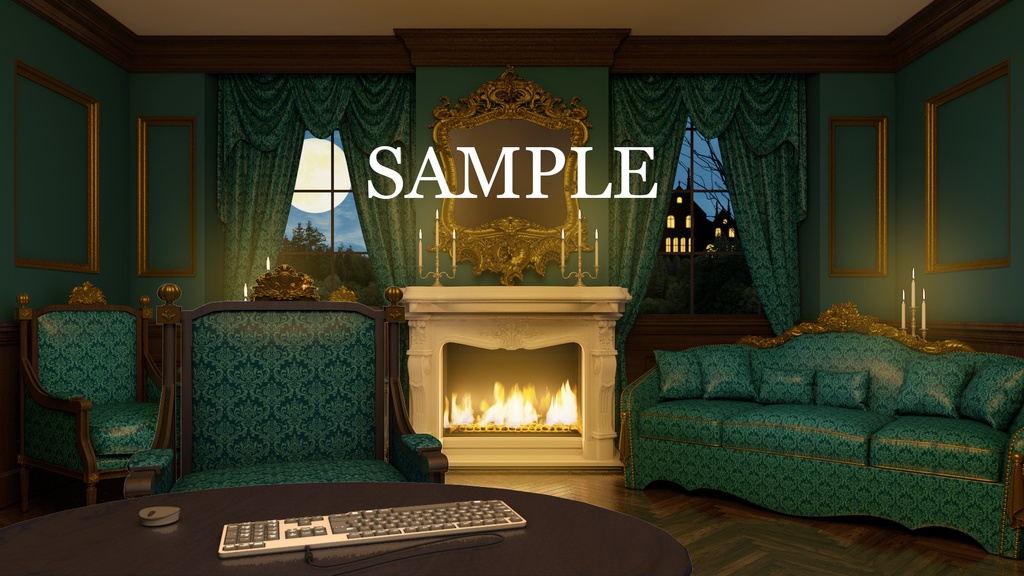 【動く背景】ハロウィンバージョン付ゴシックルーム