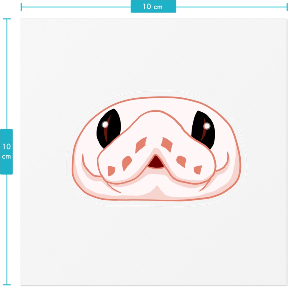 ボールパイソン正面顔ステッカー